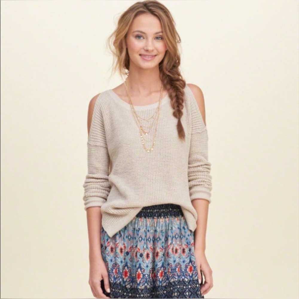 Hollister Cold-Shoulder Knit Sweater